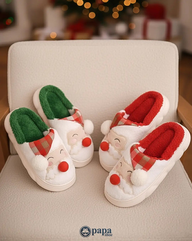 دمپایی پولیشی بابانوئل ، زنانه و دخترانه گرم و نرم و راحت