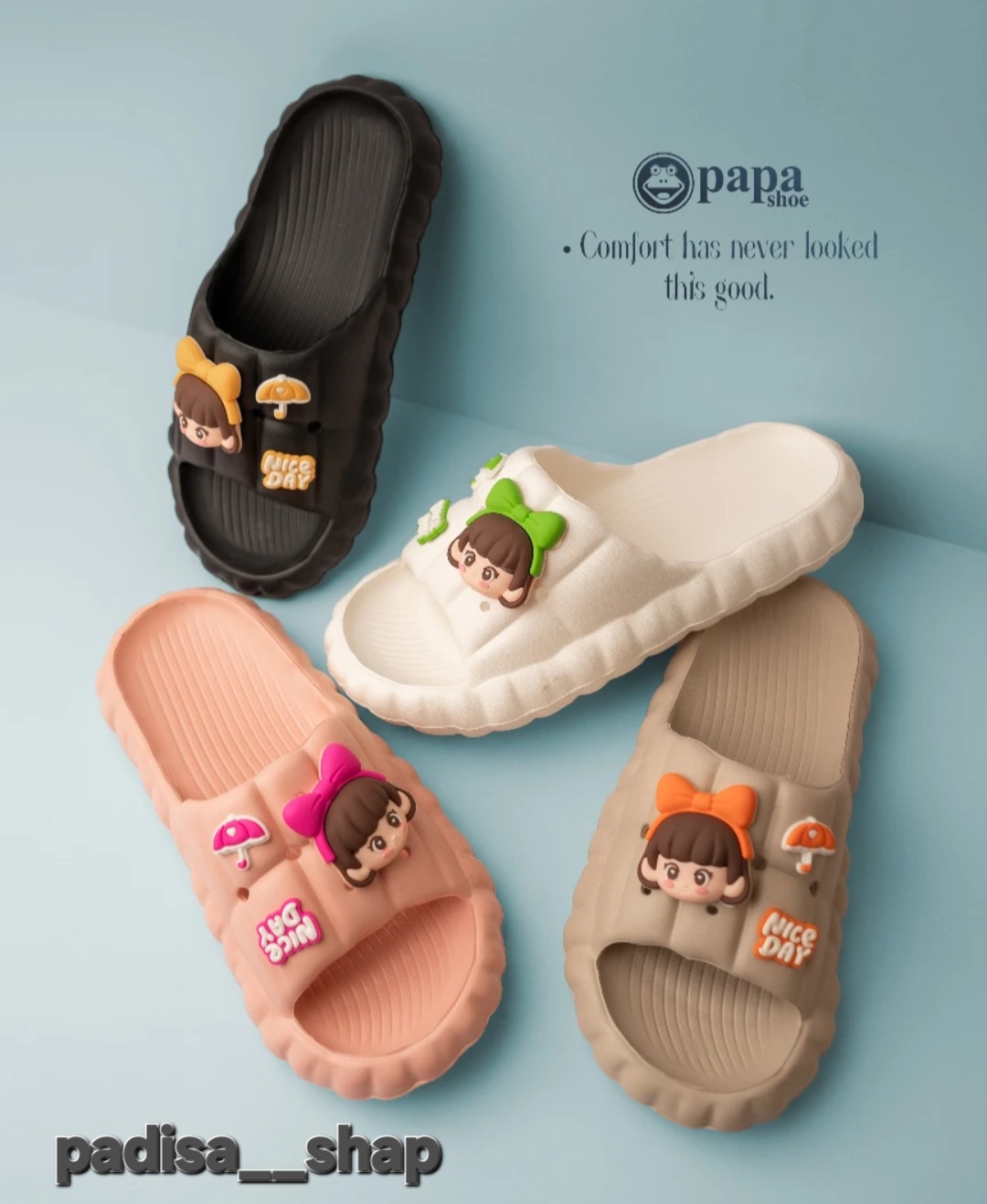 دمپایی دخترانه و زنانه مدل سلنا ، نرم و راحت و بادوام