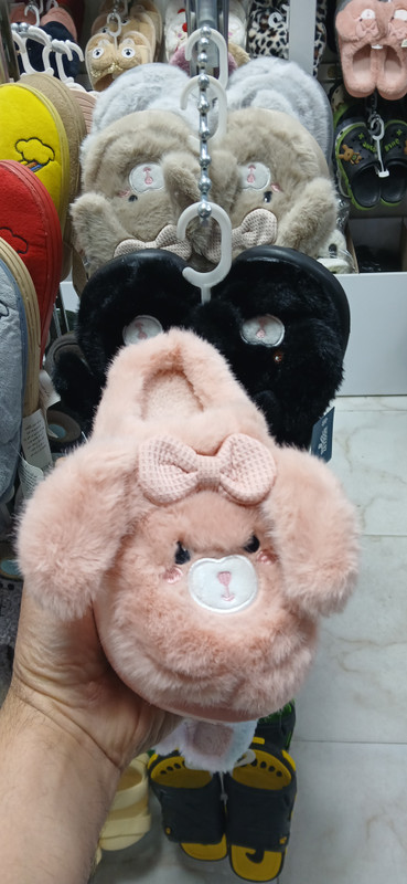 دمپایی پولیشی زنانه و دخترانه مدل لپ ، گرم و نرم و راحت و سبک