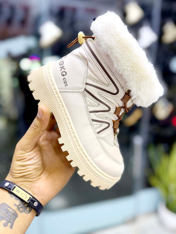 بوت خزدار ، زیپ دار دخترانه و پسرانه گرم و راحت و بادوام