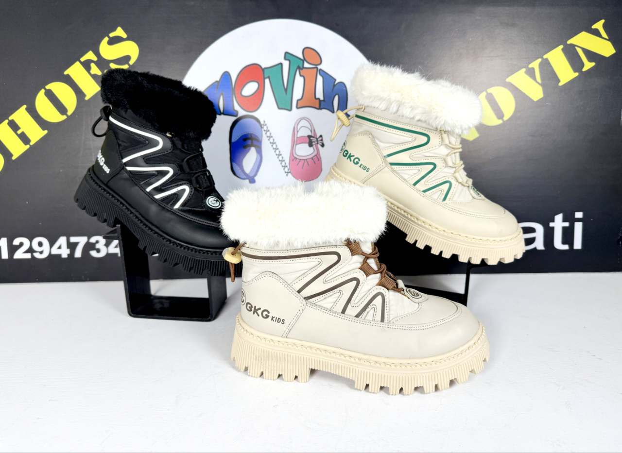 نیم بوت خزدار ، زیپ دار دخترانه و پسرانه گرم و راحت و بادوام