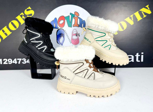 بوت خزدار ، زیپ دار دخترانه و پسرانه گرم و راحت و بادوام