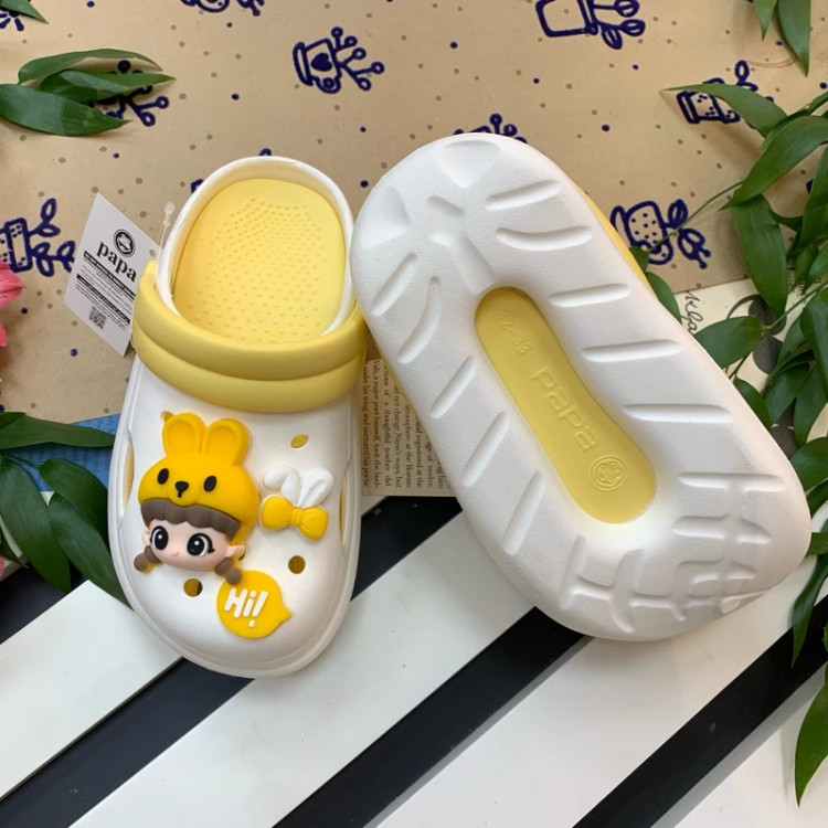 دمپایی کراکس استیکردار بندار و لژدار دخترانه نرم و راحت